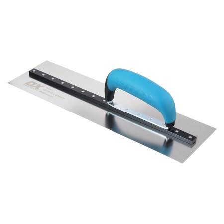 Ox Tools Pro SST Square Cement Finishing Trowel - OX Grip, 4.5" x 16" / 115mm x 405mm OX-P018816